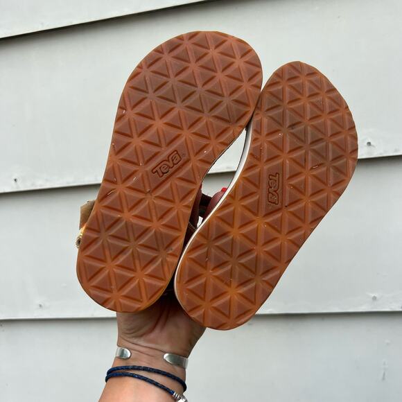 Teva Original Universal Obre Orange Yellow Strap Sandals 5 - Picture 6 of 6